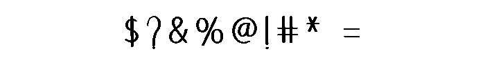 Creative Handwritten Font OTHER CHARS