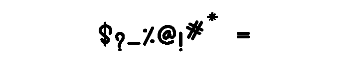 Creative Zone Font OTHER CHARS
