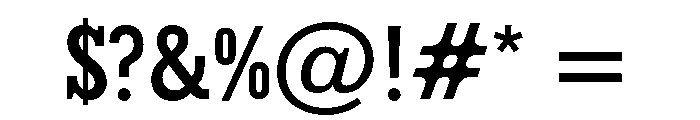 Credifox Slab Regular Font OTHER CHARS