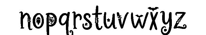 Creepy_Cinder Font LOWERCASE