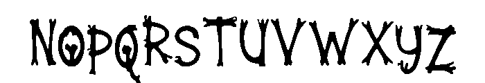 Creepy_Ghoul Font LOWERCASE