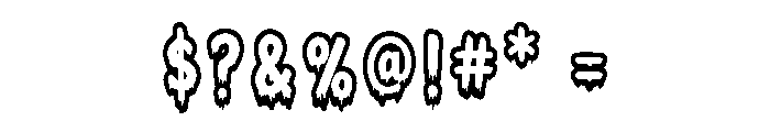 Creepy Hollow Font OTHER CHARS
