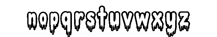 Creepy Hollow Font LOWERCASE