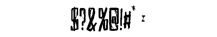 Creepy Narrows Font OTHER CHARS