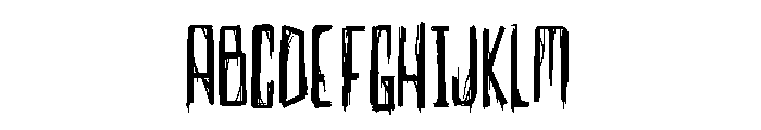 Creepy Narrows Font UPPERCASE