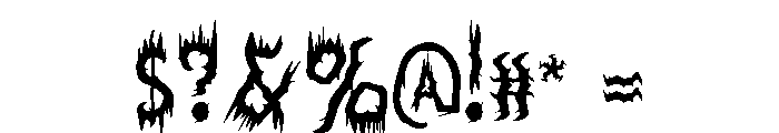 Creepy Scream Font OTHER CHARS