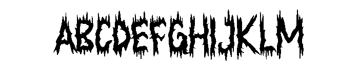 Creepy Scream Font UPPERCASE