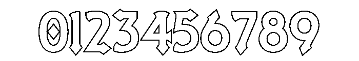 Crestavora Outline 1 Regular Font OTHER CHARS