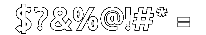 Crestavora Outline 1 Regular Font OTHER CHARS