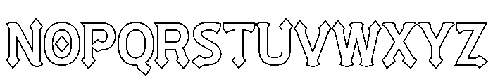 Crestavora Outline 1 Regular Font UPPERCASE