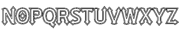 Crestavora Outline 2 Regular Font LOWERCASE