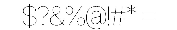 Cromathin Thin Font OTHER CHARS