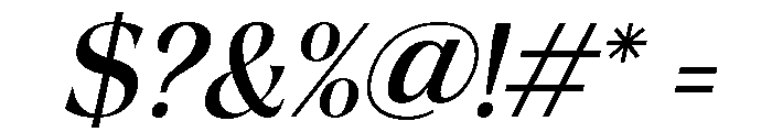 Cronelo DisplayTypeface Italic Font OTHER CHARS
