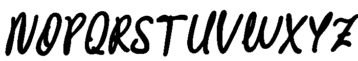 Crooked Morning Bold Slant Font UPPERCASE