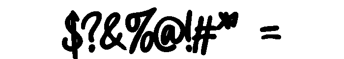 Crooked Morning Bold Font OTHER CHARS
