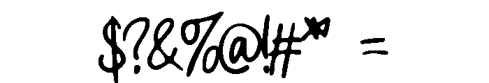 Crooked Morning Regular Font OTHER CHARS