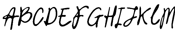 Crooked Morning Slanted Font UPPERCASE