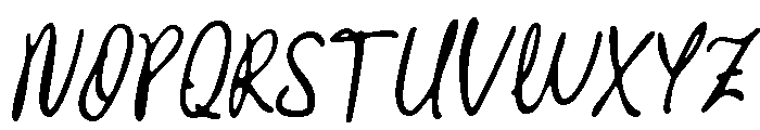 Crooked Morning Slanted Font UPPERCASE