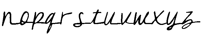Crooked Morning Slanted Font LOWERCASE
