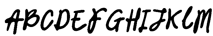 CrookedMorning-BoldSlant Font UPPERCASE