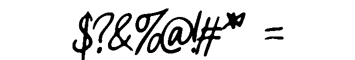 CrookedMorning-Slanted Font OTHER CHARS