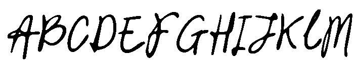 CrookedMorning-Slanted Font UPPERCASE