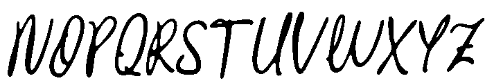 CrookedMorning-Slanted Font UPPERCASE
