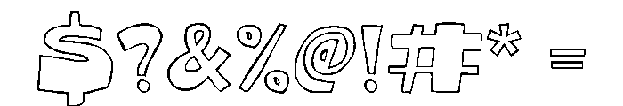 Crookie Crunch Outline Font OTHER CHARS