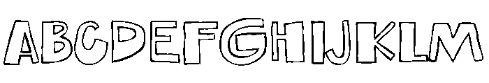 Crookie Crunch Outline Font UPPERCASE