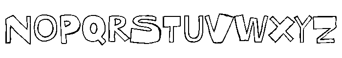 Crookie Crunch Outline Font UPPERCASE