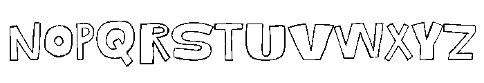 Crookie Crunch Outline Font LOWERCASE