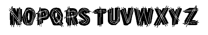 Crosshatch Chaos By Squ Regular Font LOWERCASE