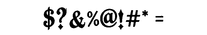 Crovane Font OTHER CHARS