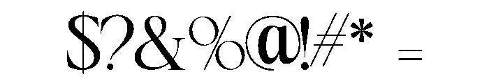 Crown Avenue Font OTHER CHARS