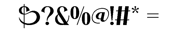 Crown Majestic Font OTHER CHARS