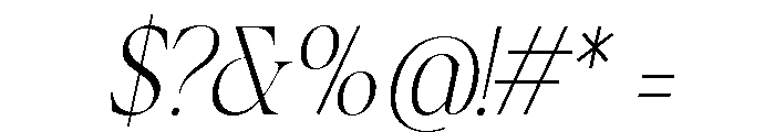 Crown Monarch Italic Font OTHER CHARS