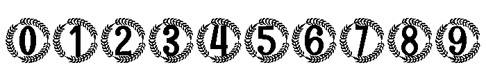 Crowned Laurel Monogram Font OTHER CHARS