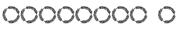 Crowned Laurel Monogram Font OTHER CHARS