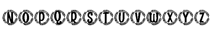 Crowned Laurel Monogram Font UPPERCASE
