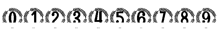 Crowned Laurel Split Monogram Font OTHER CHARS