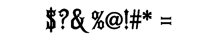 Crownhold Gothic Font OTHER CHARS