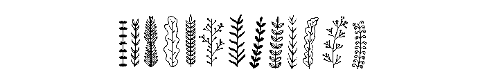 Crownleaf Dingbat Font LOWERCASE