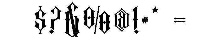 Crucifer Font OTHER CHARS