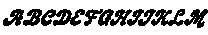 Crumbly Twinkles  Bold Italic Font UPPERCASE