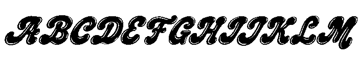 Crumbly Twinkles  BoldShine Italic Font UPPERCASE
