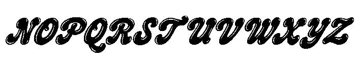 Crumbly Twinkles  BoldShine Italic Font UPPERCASE