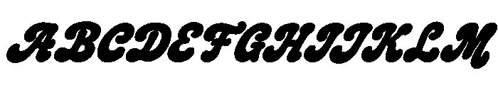 Crumbly Twinkles  Heavy Italic Font UPPERCASE