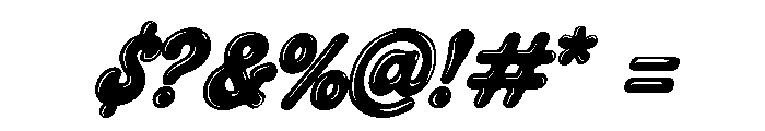 Crumbly Twinkles  Heavy Shine Italic Font OTHER CHARS