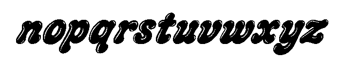 Crumbly Twinkles  Heavy Shine Italic Font LOWERCASE