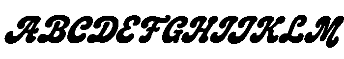 Crumbly Twinkles  Italic Font UPPERCASE